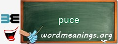 WordMeaning blackboard for puce
